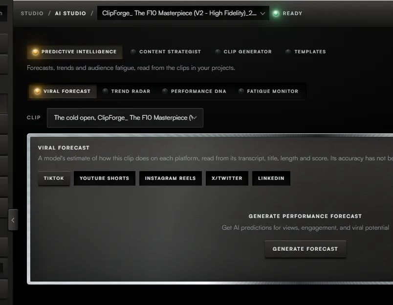 The AI Studio screen, with the controls for steps 1 to 3 boxed and numbered.