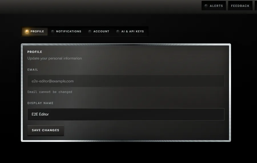 The Settings screen, with the controls for steps 1 to 3 boxed and numbered.